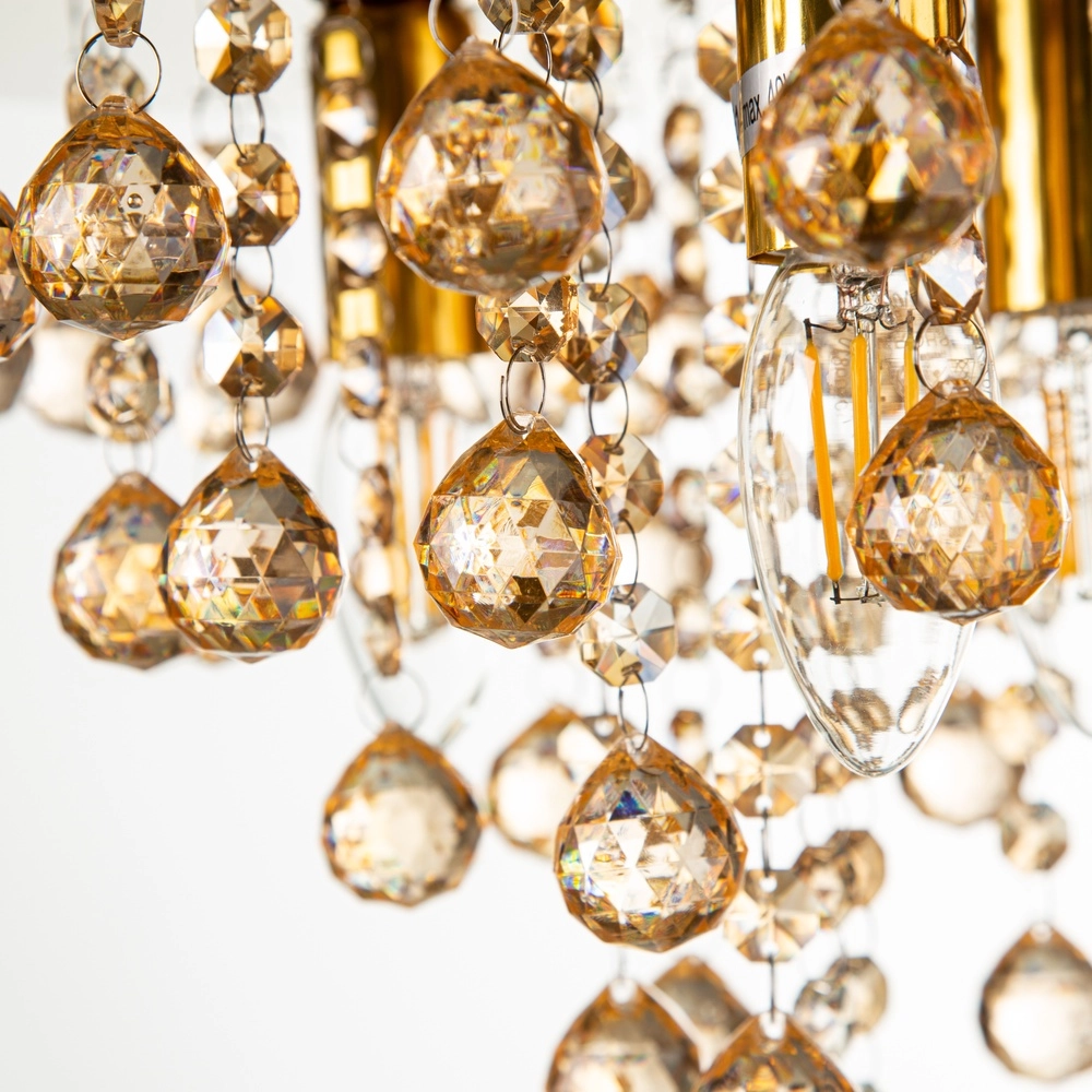 Ceiling chandelier London gold Ø 46cm Globo 4048194072348