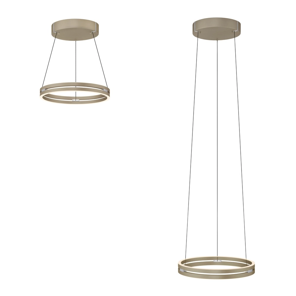 Office pendant lamp Pure E-Loop bronce - Ø 50cm Paul Neuhaus 4012248398357