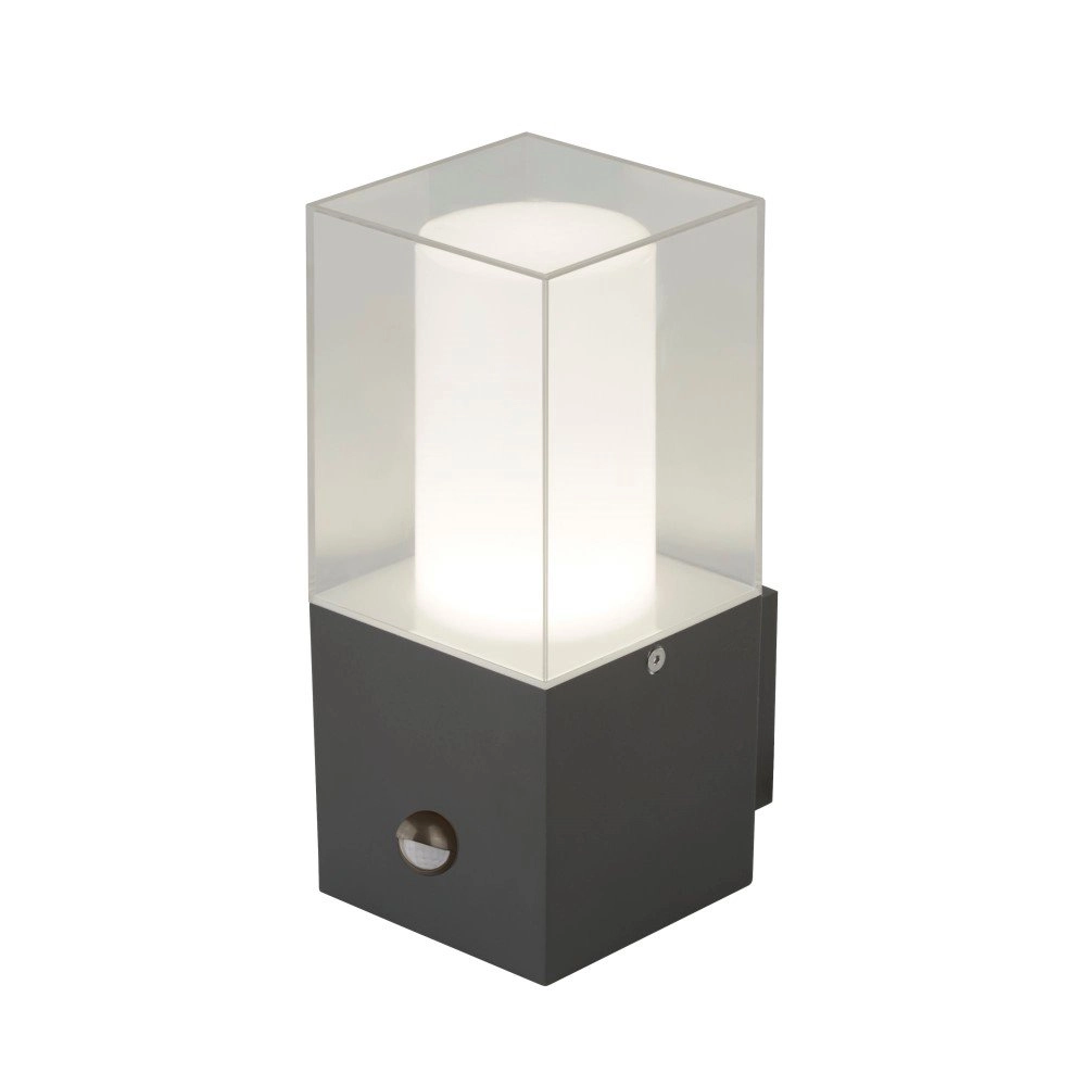 Design wall lamp Outdoor with motion detector anthracite
