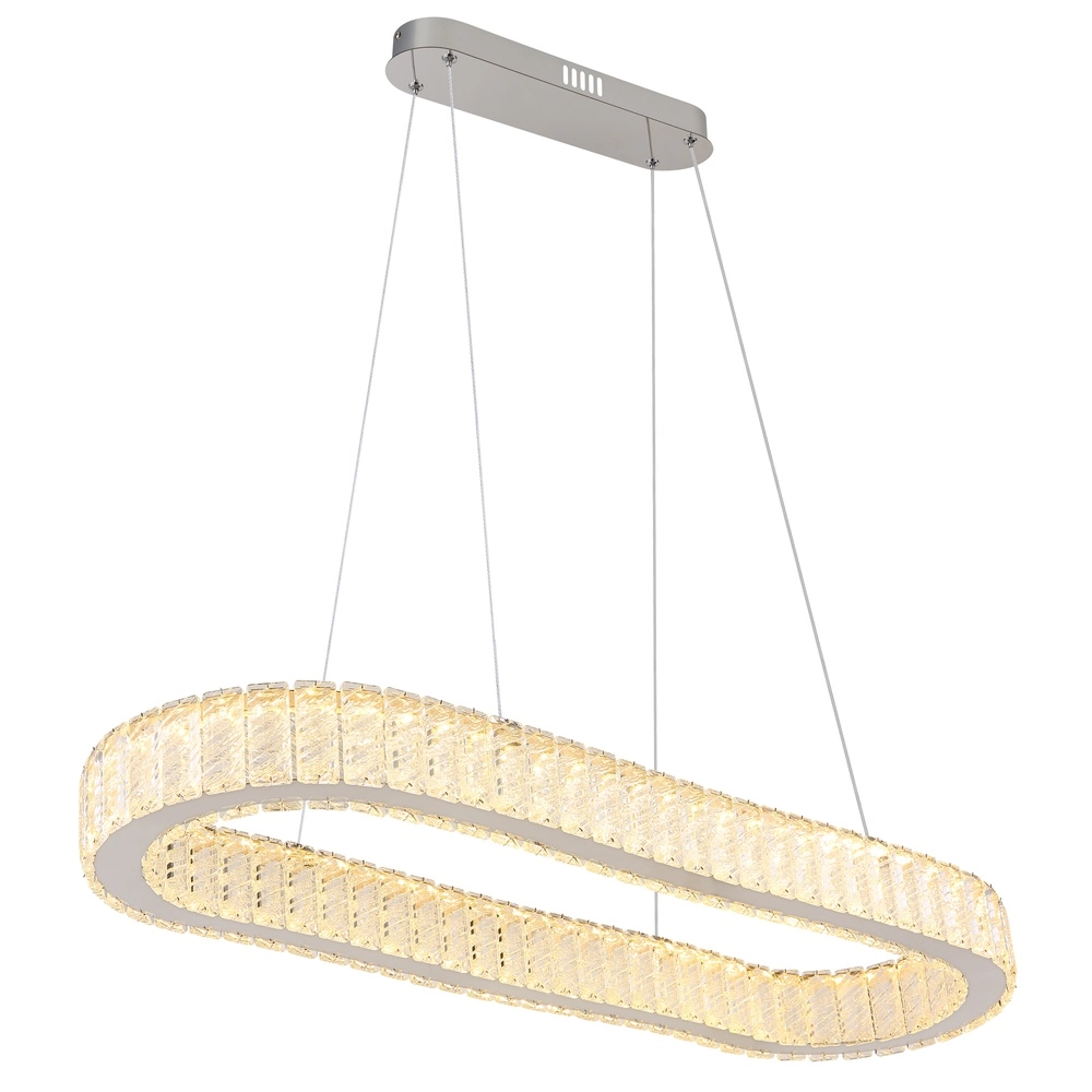 Oval pendant lamp Mucky chrome Globo 9007371445998
