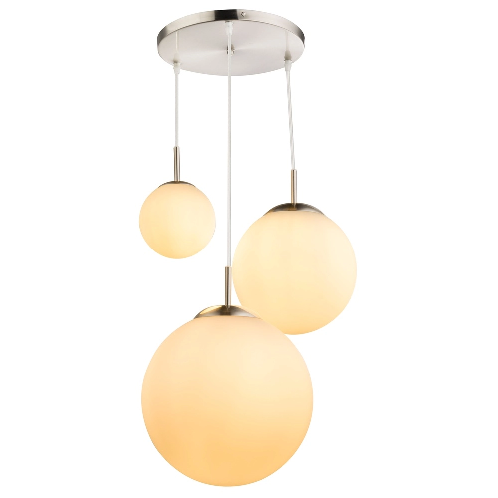 Design pendant lamp Joel nickel with white
