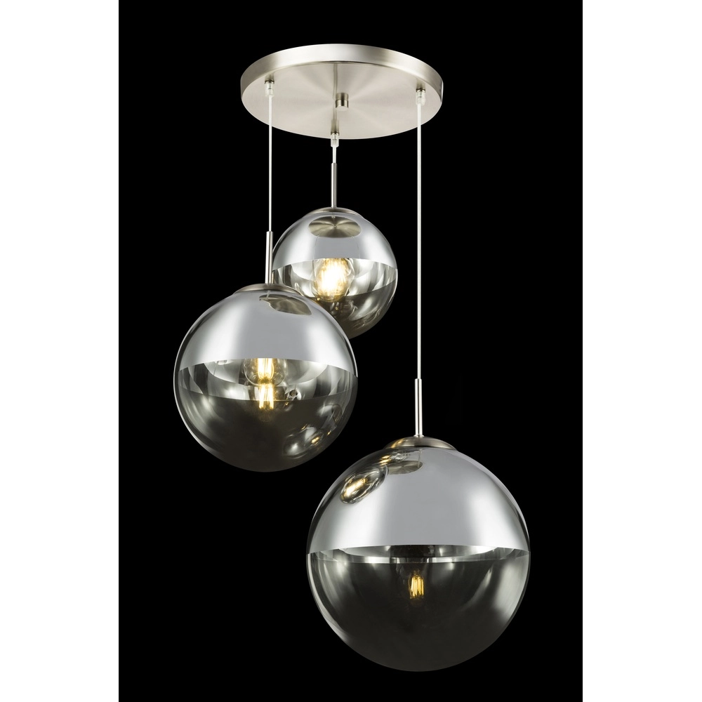 3-light pendant lamp Varus nickel Globo 9007371383443