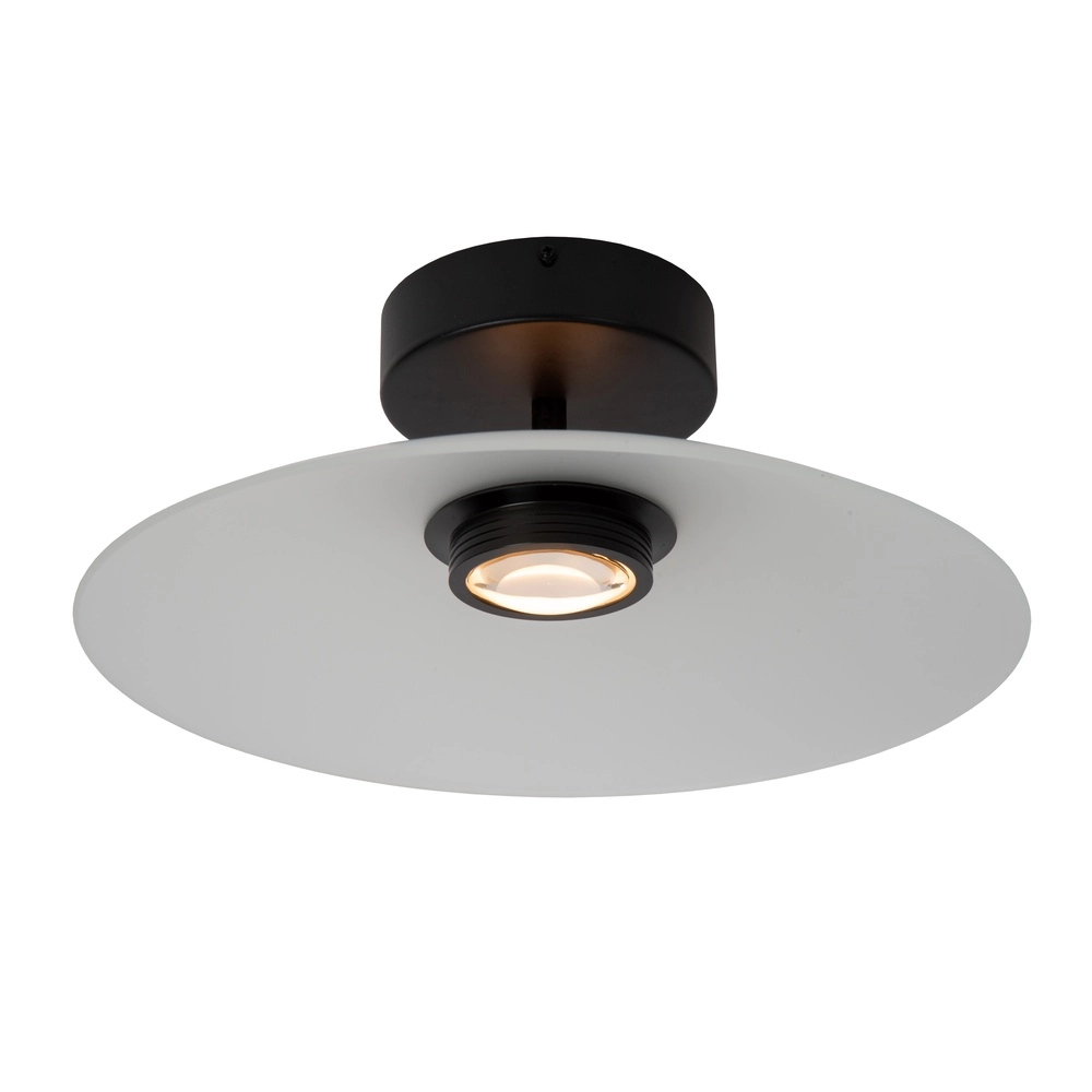 Sleek ceiling lamp Menga Ø 40cm white glass