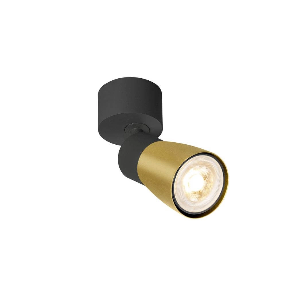 Surface-mounted spot Puri 2.0 Dome black-gold single