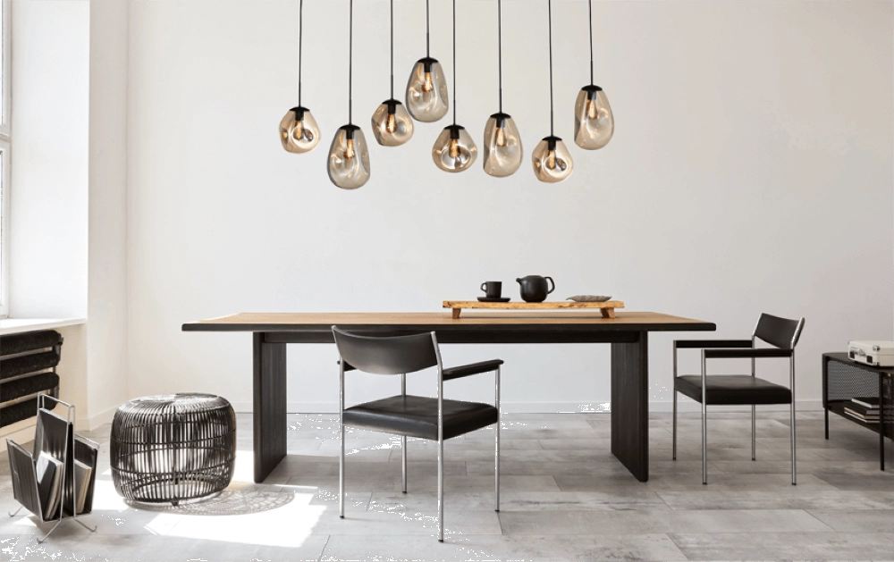 Hanging lamp Lava 8x gold glass Masterlight 8718121286310