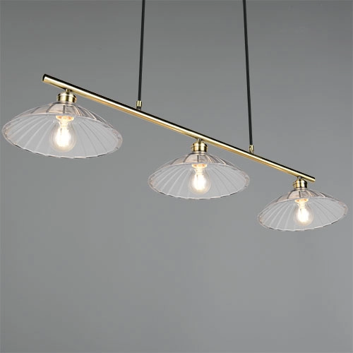 Classic pendant lamp Eluna 3-light old brass Trio 4017807682526