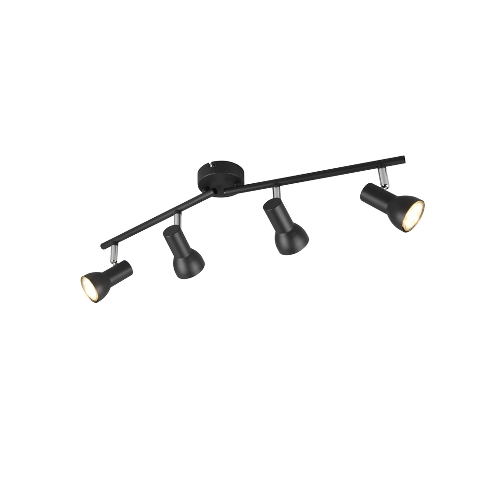 Ceiling lamp Cantar black 4-lights
