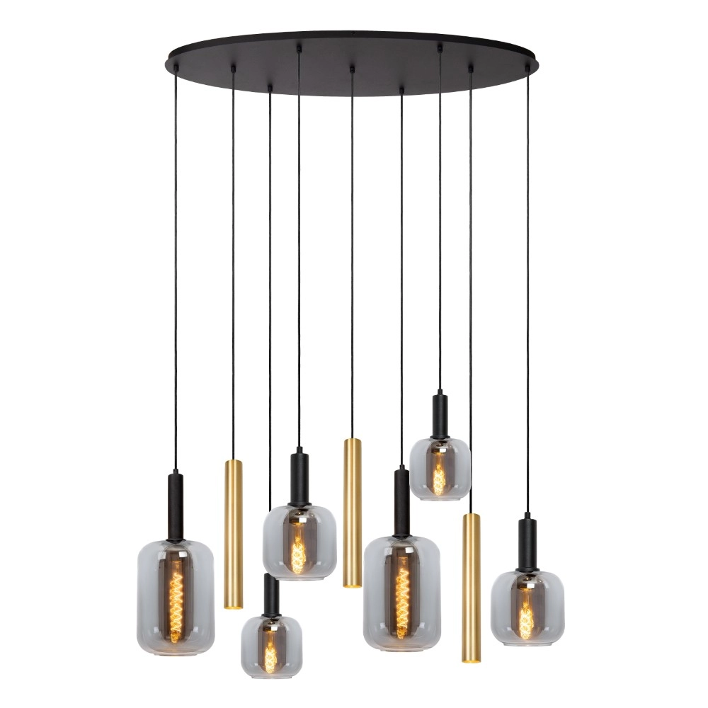 Pendant lamp Joanet 6-light gold