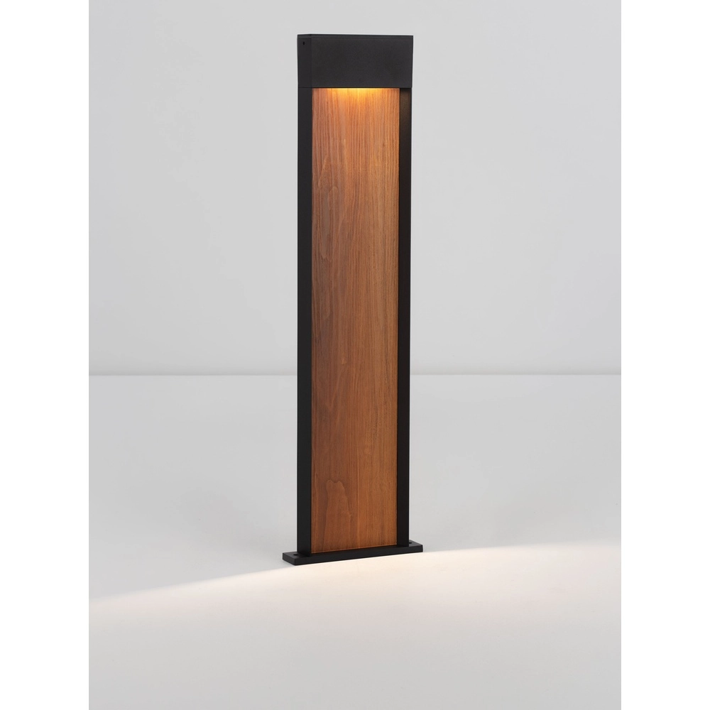 Design garden lamp Noray black with wood 78cm - 2700K Lyora 5212063504332