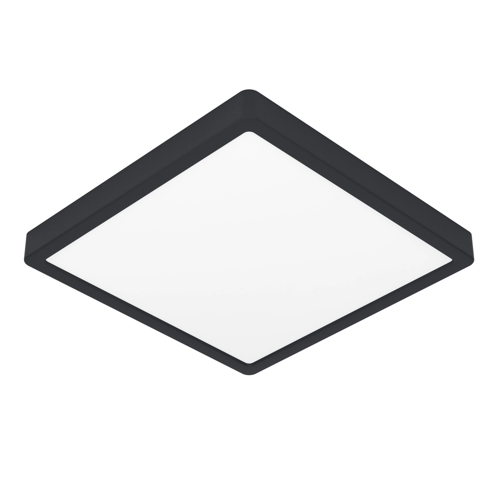 Ceiling light IP44 Fueva 6-Z Square - Black - 29.5x29.5cm