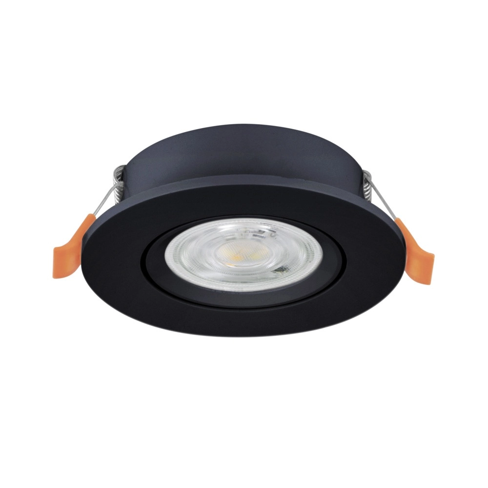 Recessed spotlight Barranco black Ø 9cm - 3-step CCT