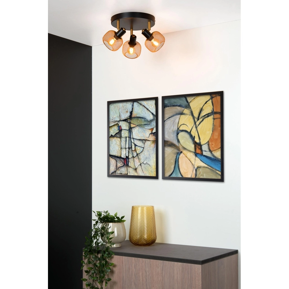 Ceiling light Maren 3-light gold Lucide 5411212771124
