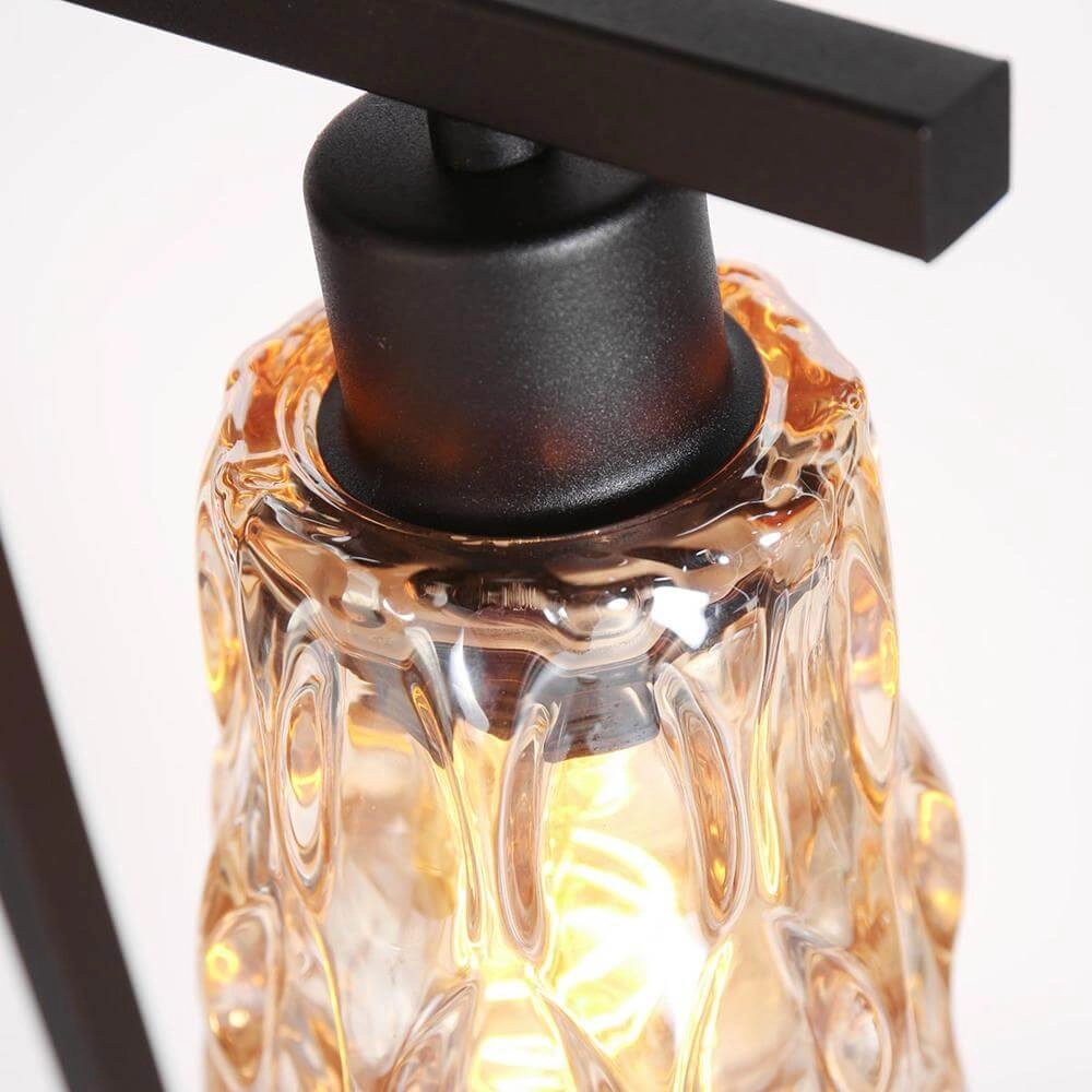Table lamp Vidrio black with amber glass Steinhauer 8712746173734