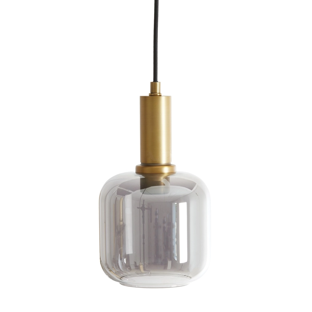 Vide pendant lamp Lekar 9x E27 - brass with smoke glass Light & Living 8717807604592