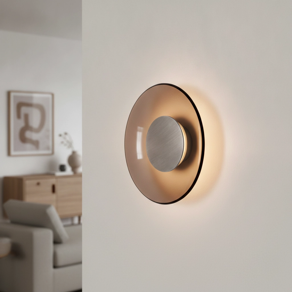 Wall lamp Esti brown glass Ø 32cm