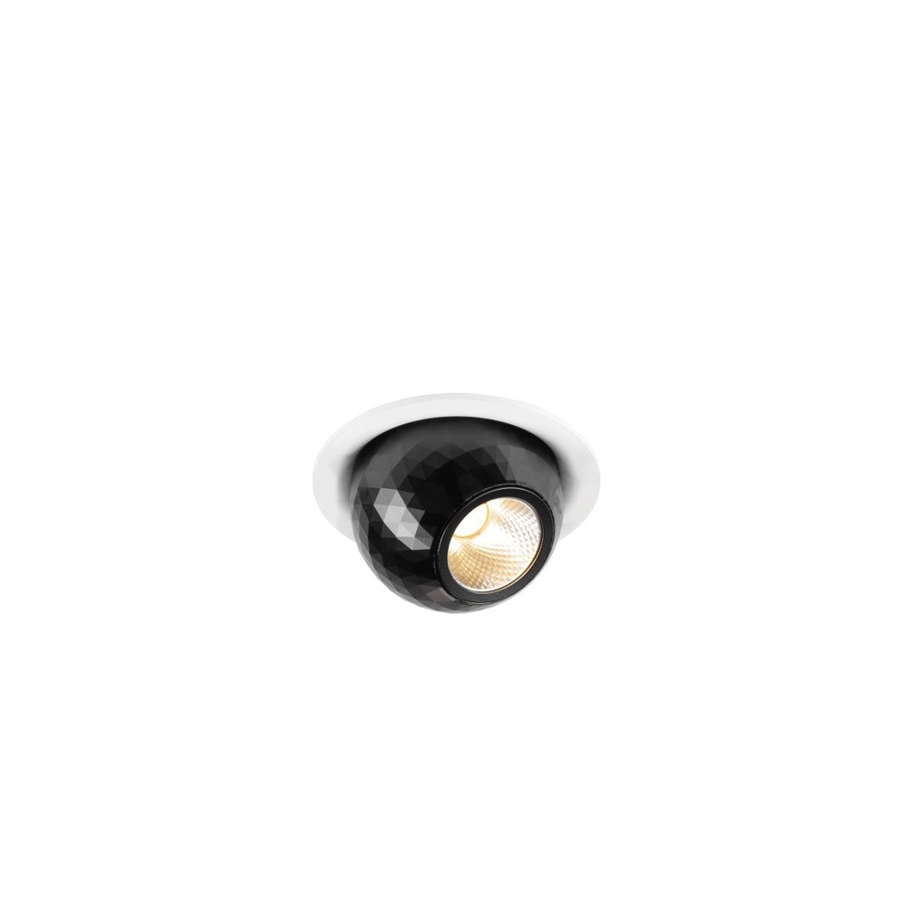 Recessed spotlight Dysko white with black