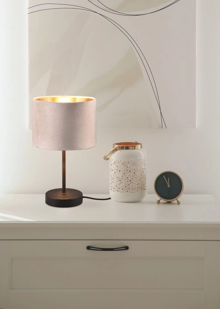 Table lamp Julieta velvet hood Trio 4017807574142