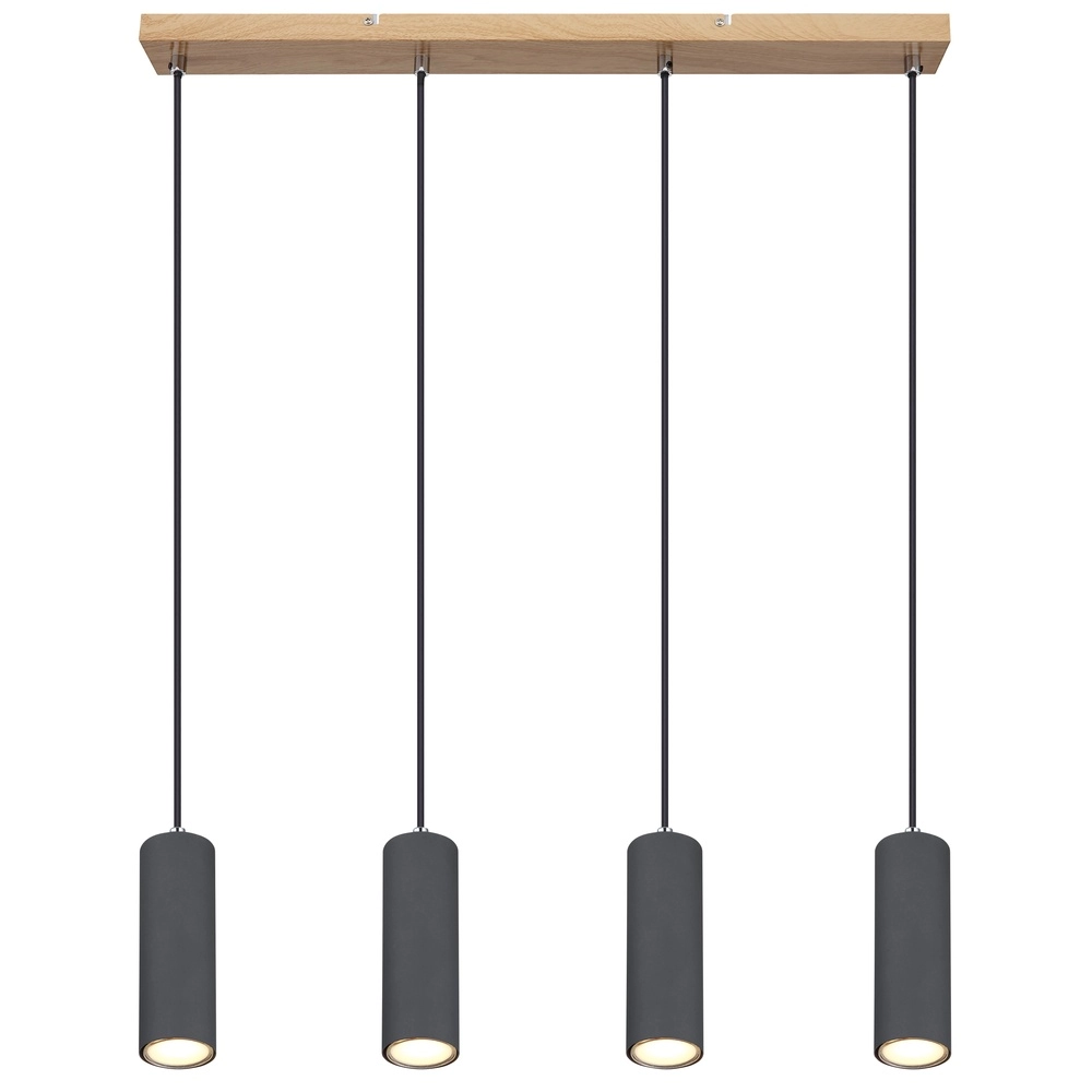 Pendant lamp Robby 4-light wood Globo 9007371433544