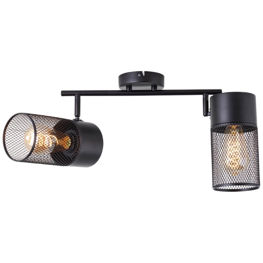 Black ceiling lamp Kamolo 2x E27 Brilliant 4004353409400