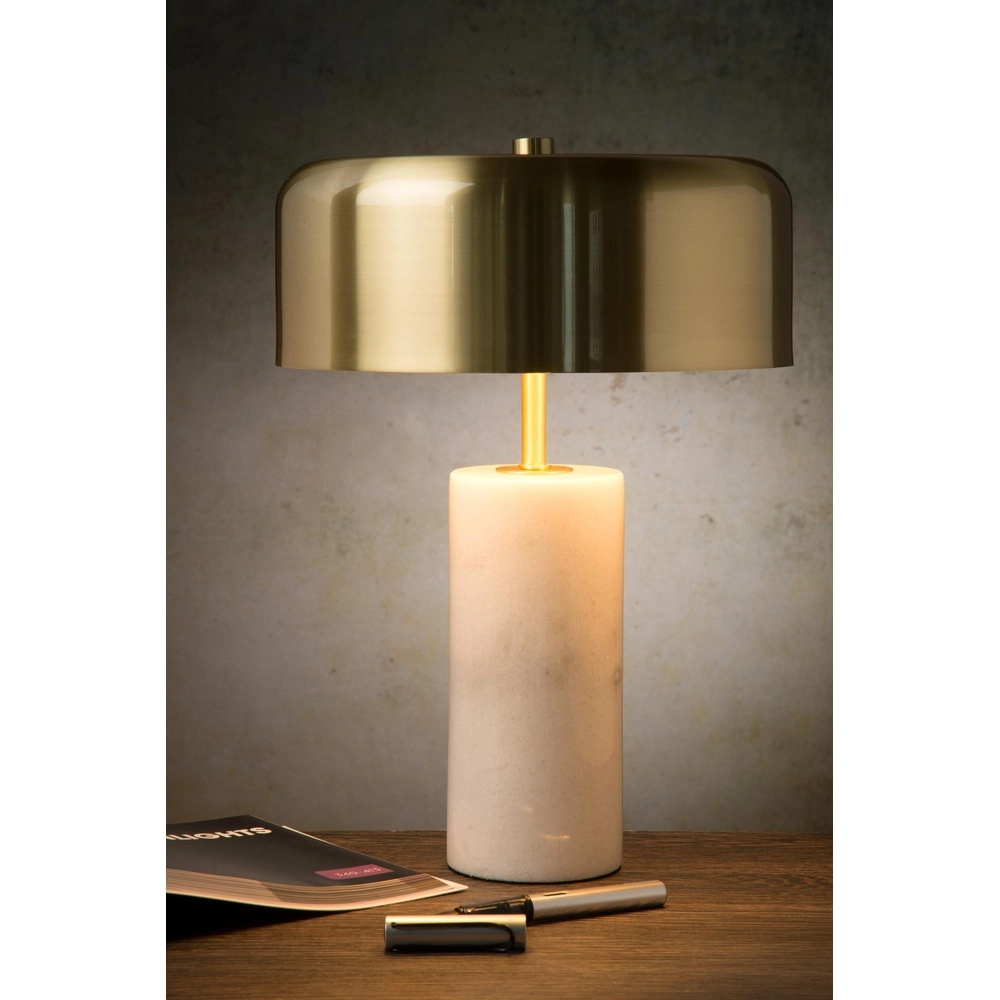 Table lamp Mirasol white with gold Lucide 5411212343406