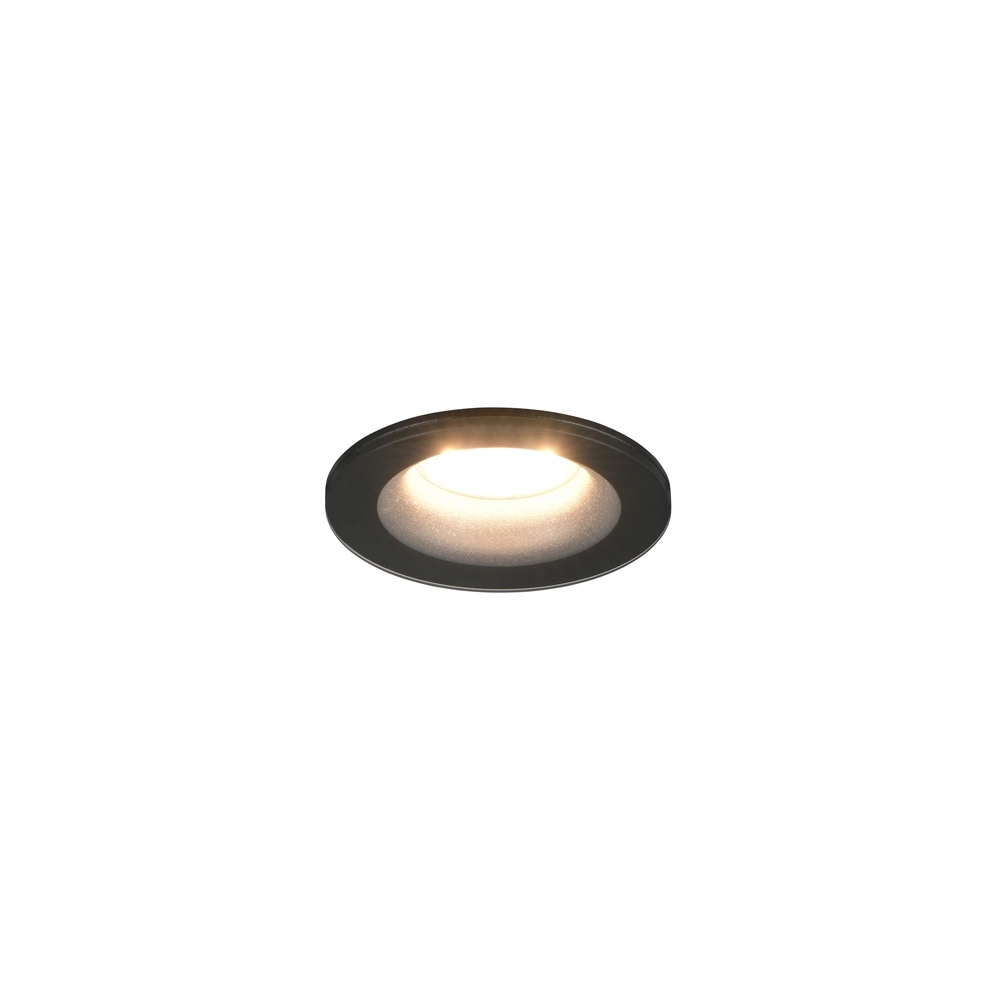 Round recessed spotlight Fjell black IP44