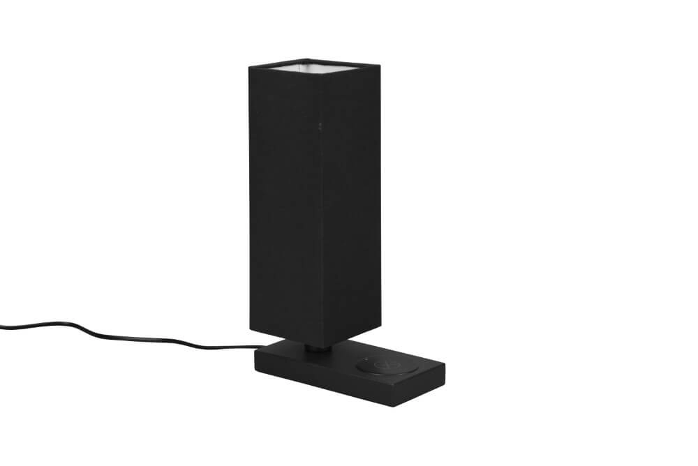 Black table lamp Haley with Qi charger Trio 4017807540345