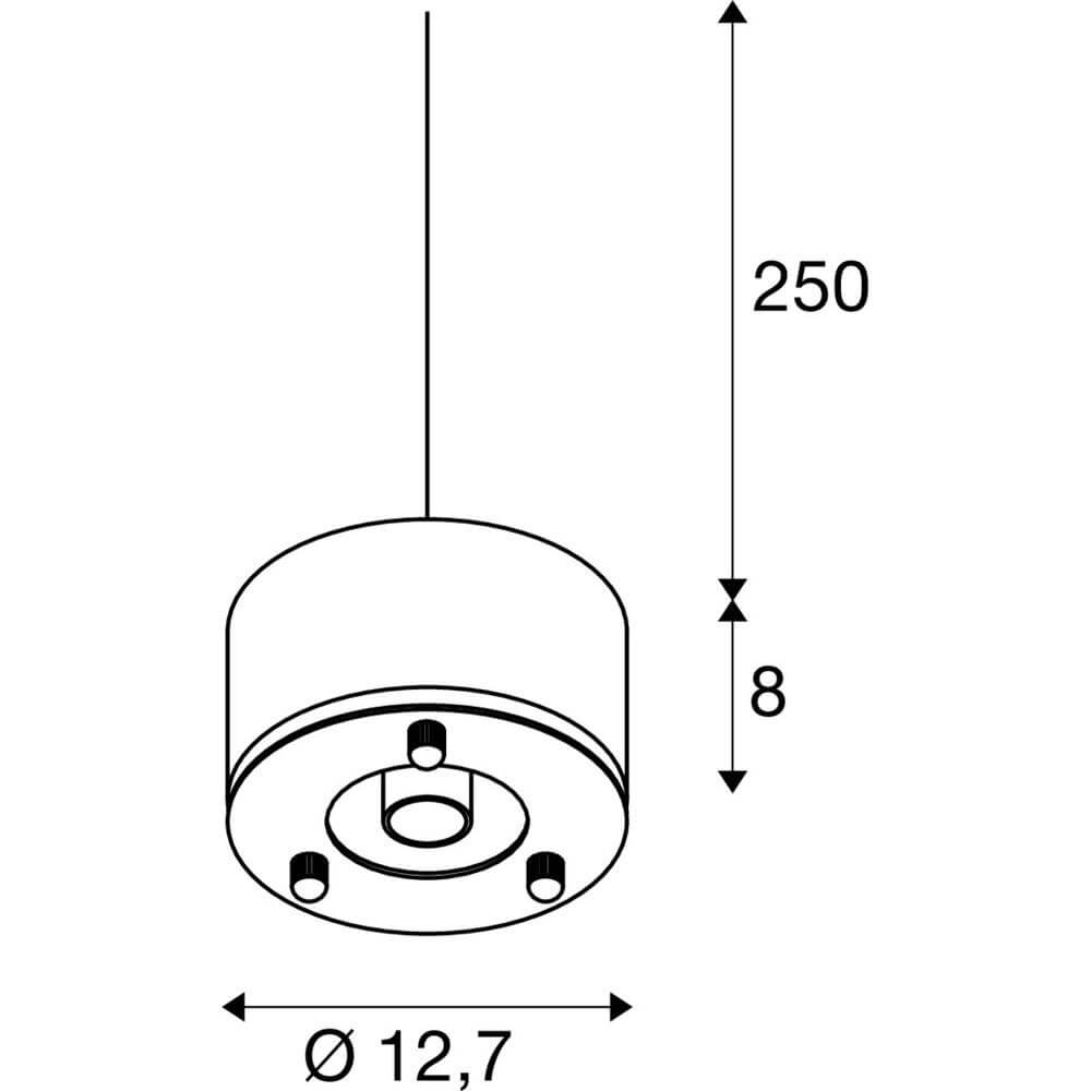 Pendant lamp Para Dome grey Ø 12.7cm SLV 4024163252942
