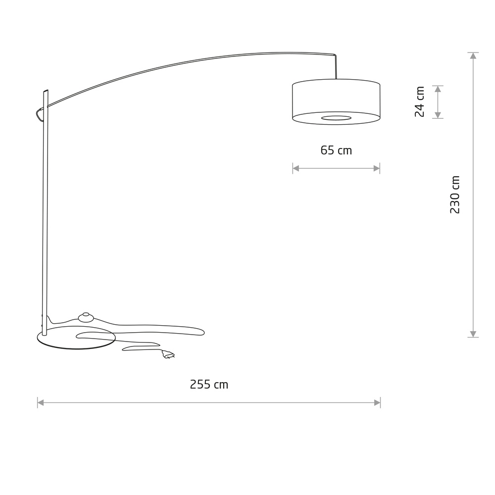 Floor lamp Poise sand brown Ø 65cm Lyora 5903139116855