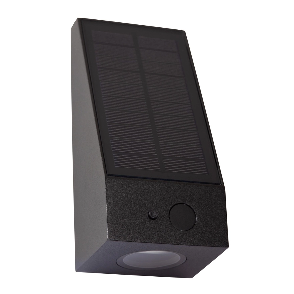 Solar wall light Irwin Black with sensor