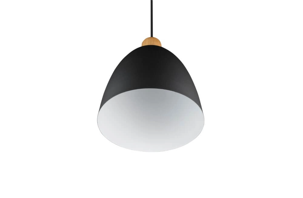Hanging lamp Jagger black with wood brown Trio 4017807503197