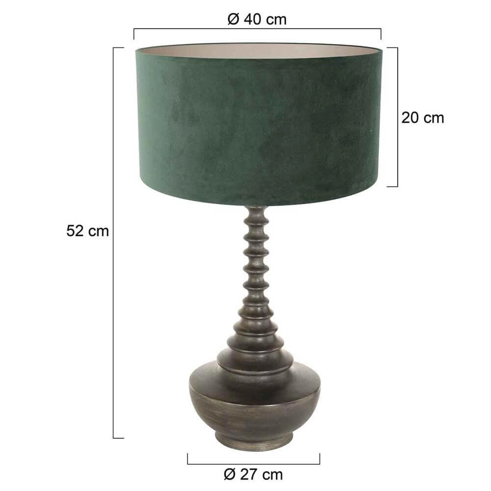 Unique table lamp Bois with green hood Steinhauer 8712746172614