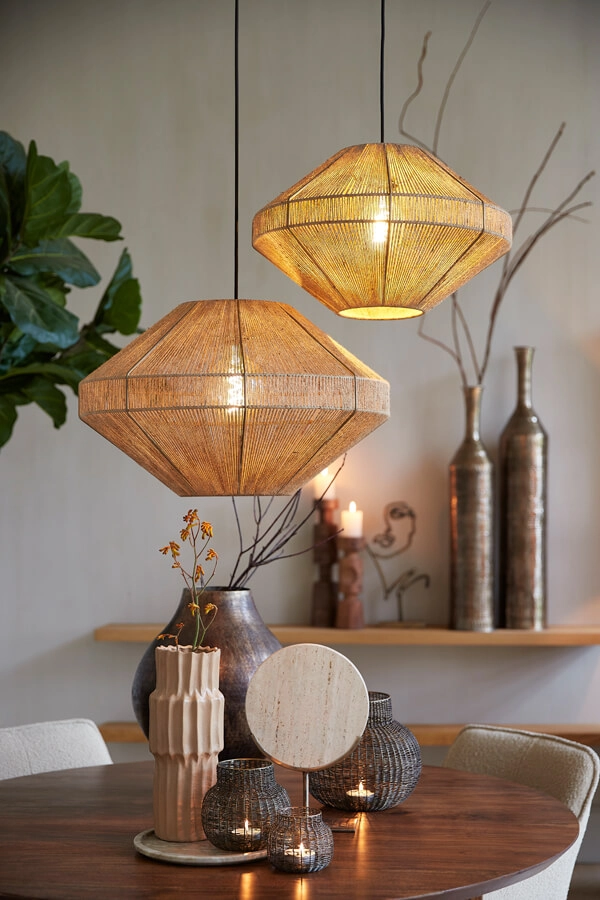 Rattan pendant lamp Mallow Ø 50cm Light & Living 8717807676254
