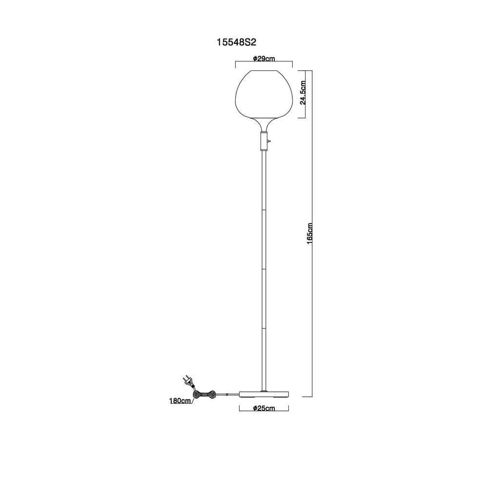 Black floor lamp Maxy single Ø 29cm Globo 9007371445738