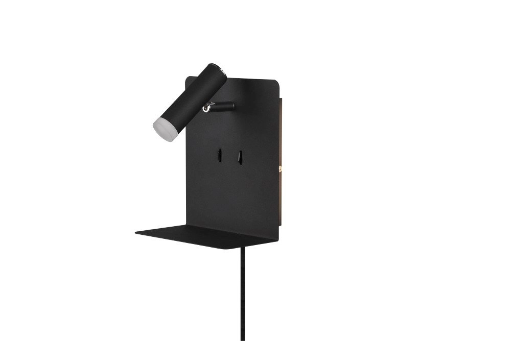 Wall lamp Element with matt black shelf Trio 4017807399882