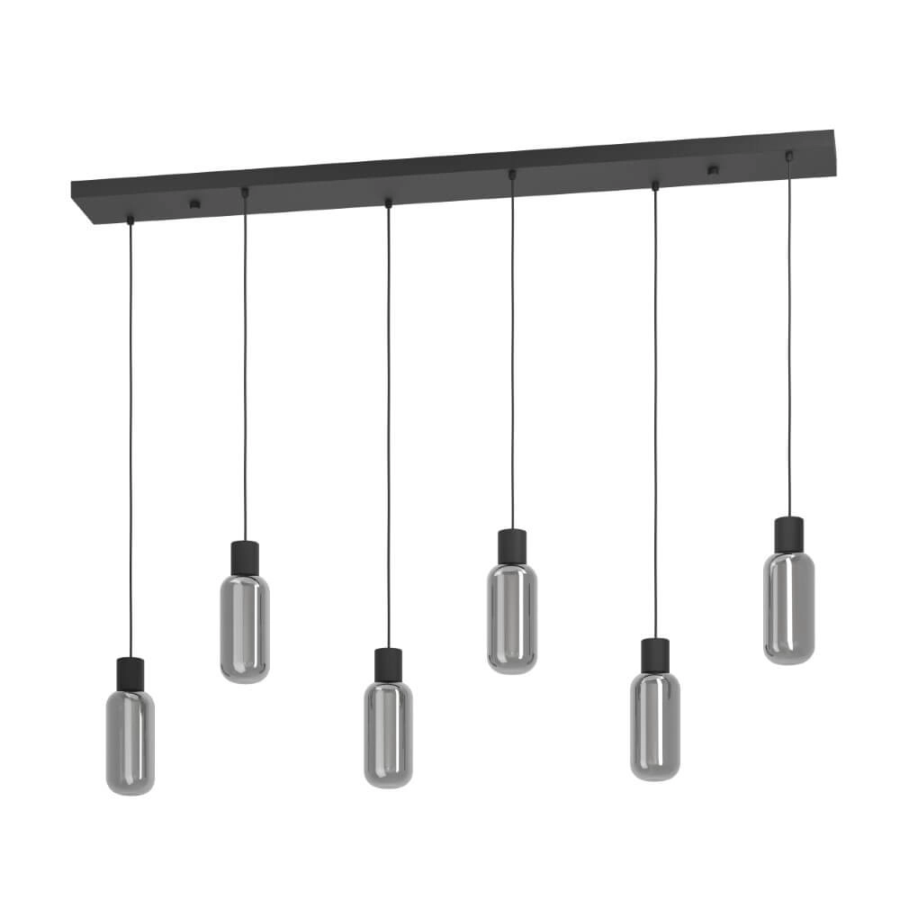 6-light pendant lamp Majone black