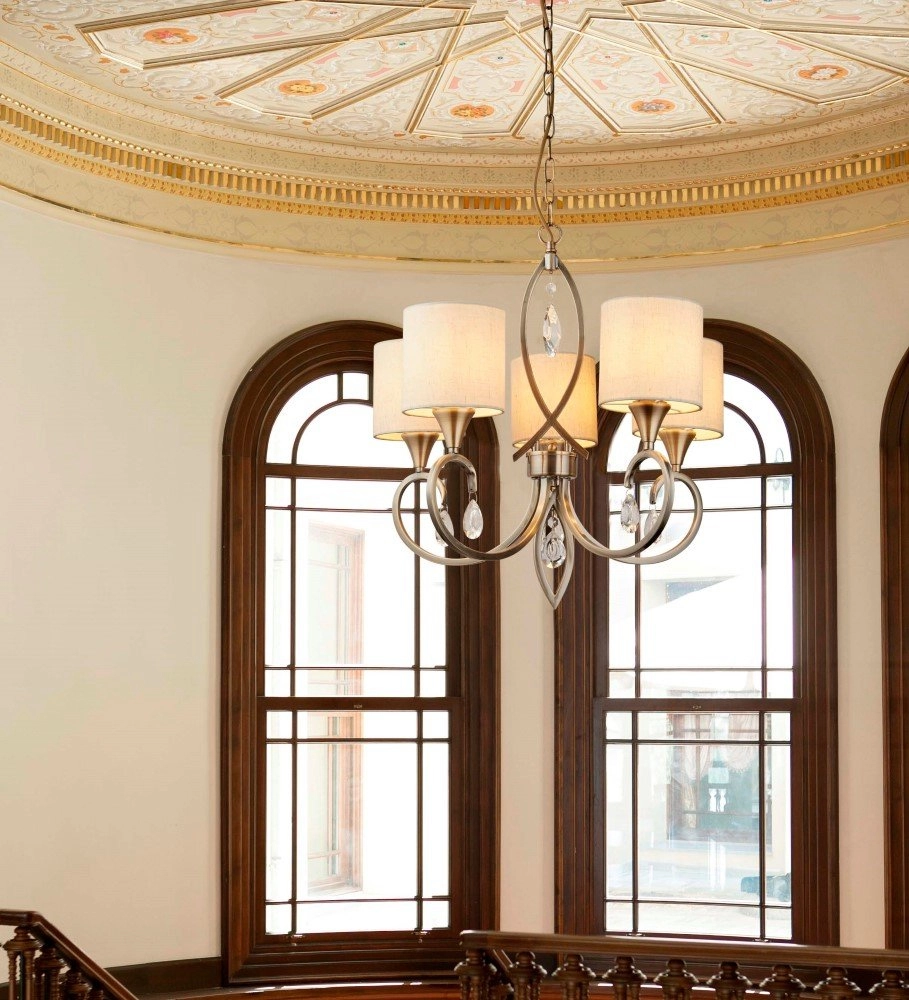 Classic pendant lamp Alberto 5-light antique bronze Searchlight 5053423097749