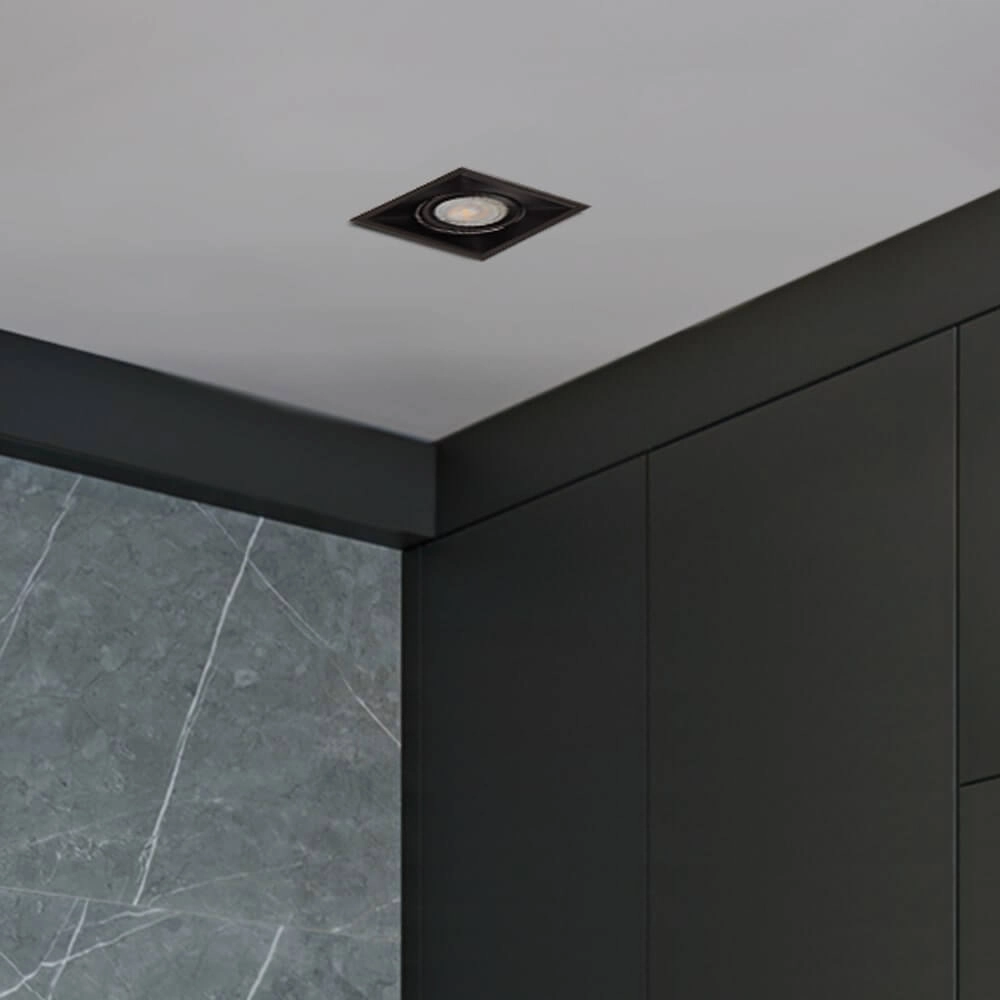 Recessed spotlight Slim Trim Square black Lyora