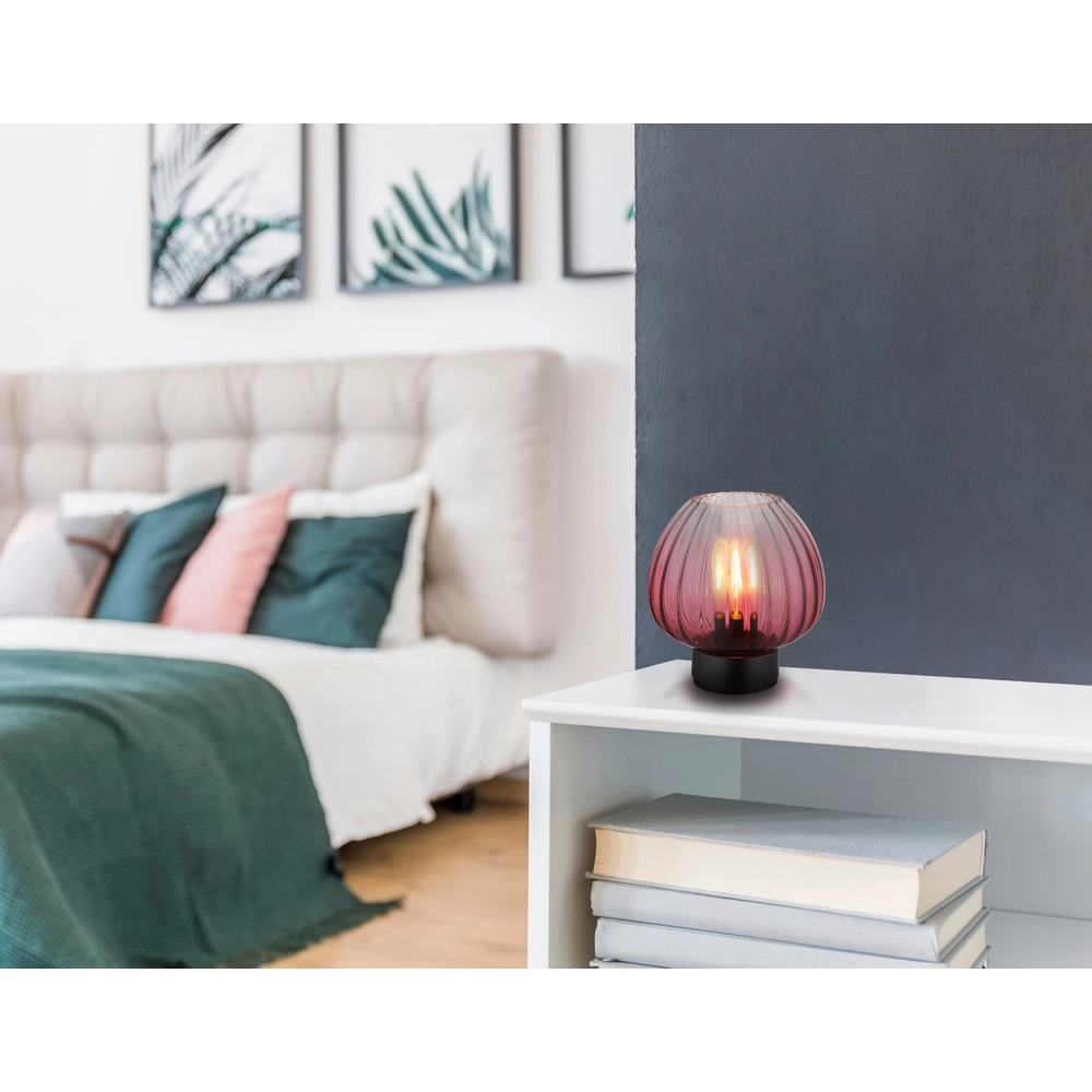 Table lamp Solveig red glass Globo 9007371475094