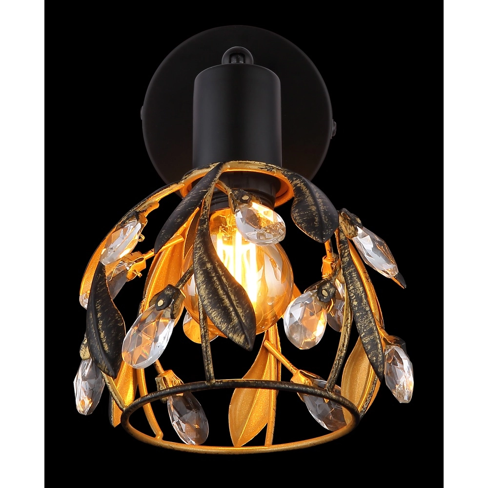 Country wall lamp Mika Black Globo 9007371522293
