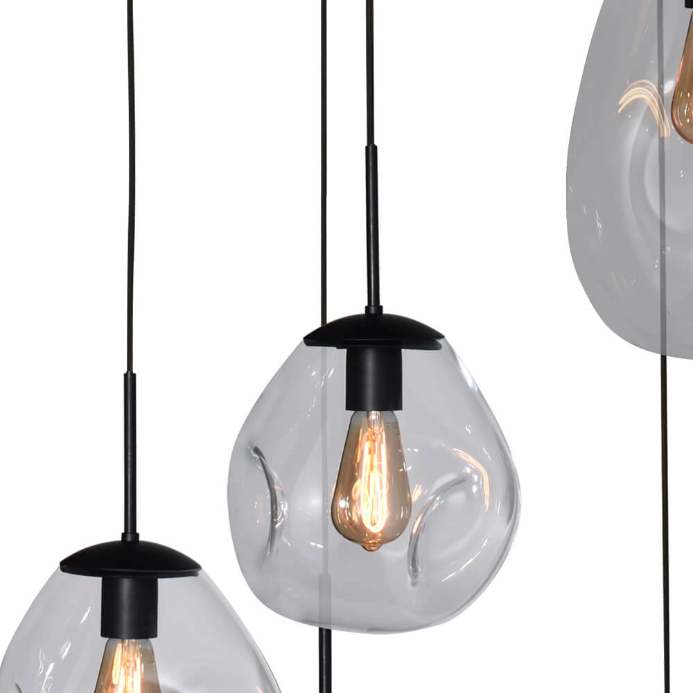 Vide hanging lamp Lava 5x clear glass Masterlight 8718121286525