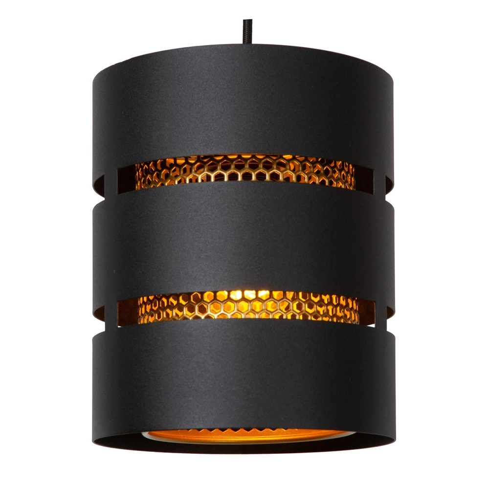 Pendant lamp Rosas Ø 43cm black with gold Lucide 5411212211835