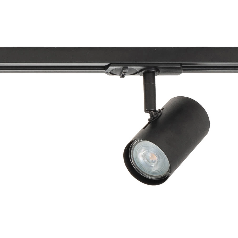 1-phase rail set 100cm Cilinder black with 3 spots Highlight 8718379039553