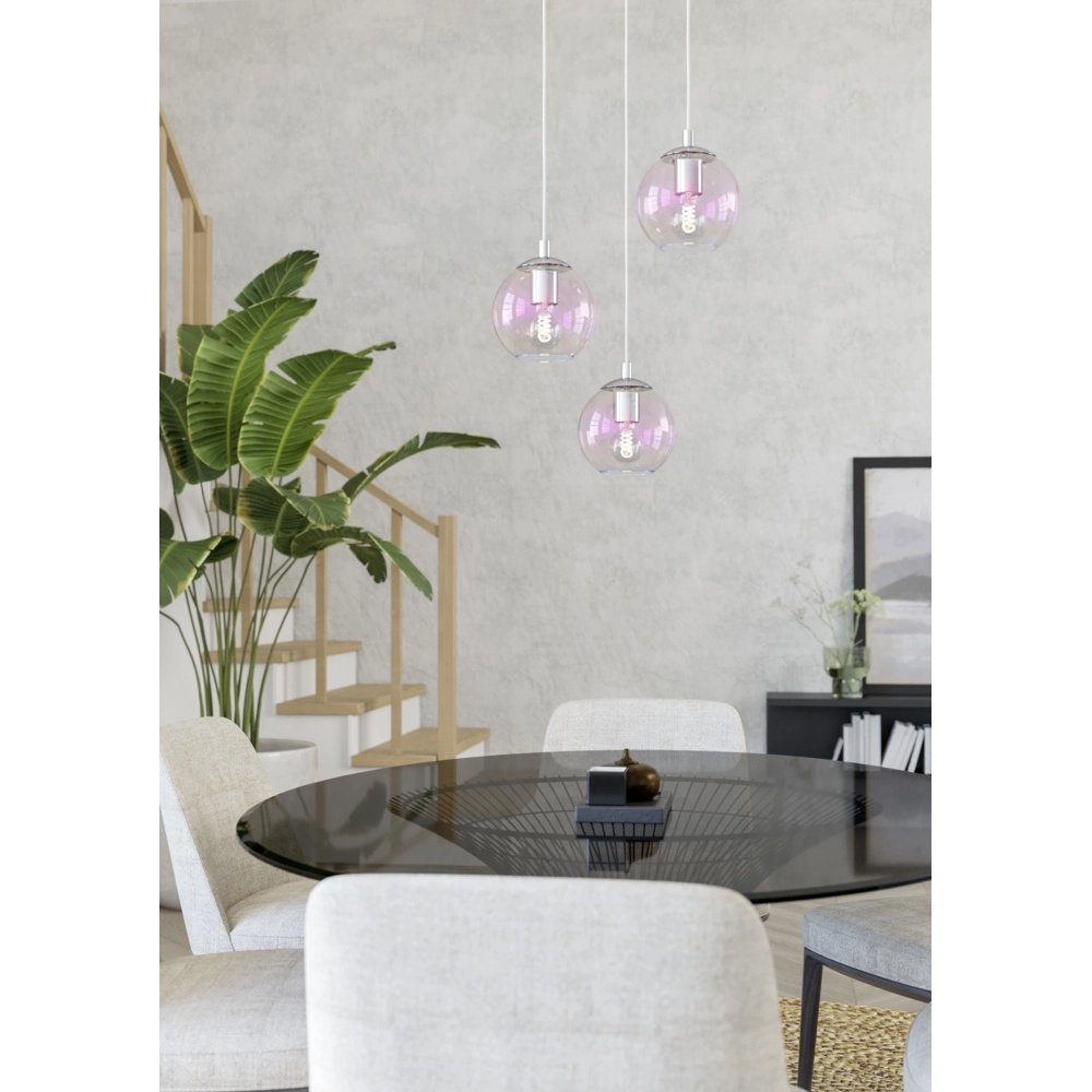 Pendant lamp Ariscani 2 3-light chrome round Eglo 9008606358106