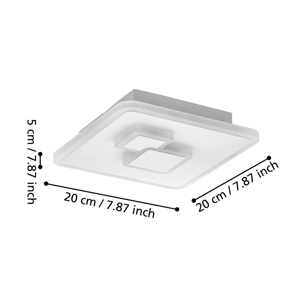 Led ceiling light Cadegal 20x20cm - white Eglo 9002759339418