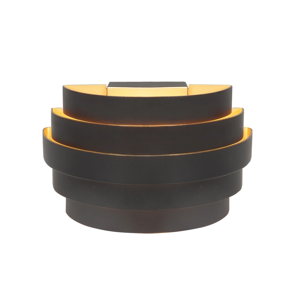 Design wall lamp Scudo black with gold 20cm