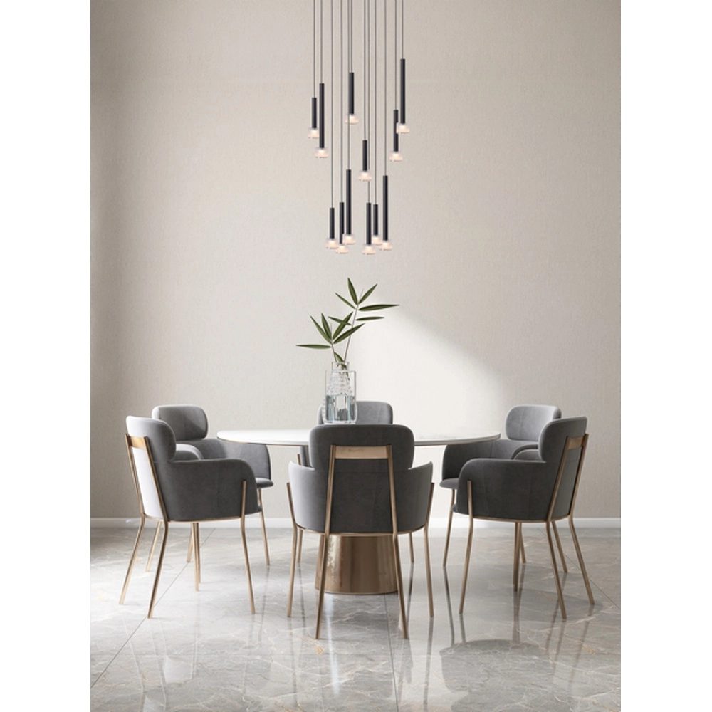 Led pendant light Fabro 12-lights - black Masterlight 8718121317083