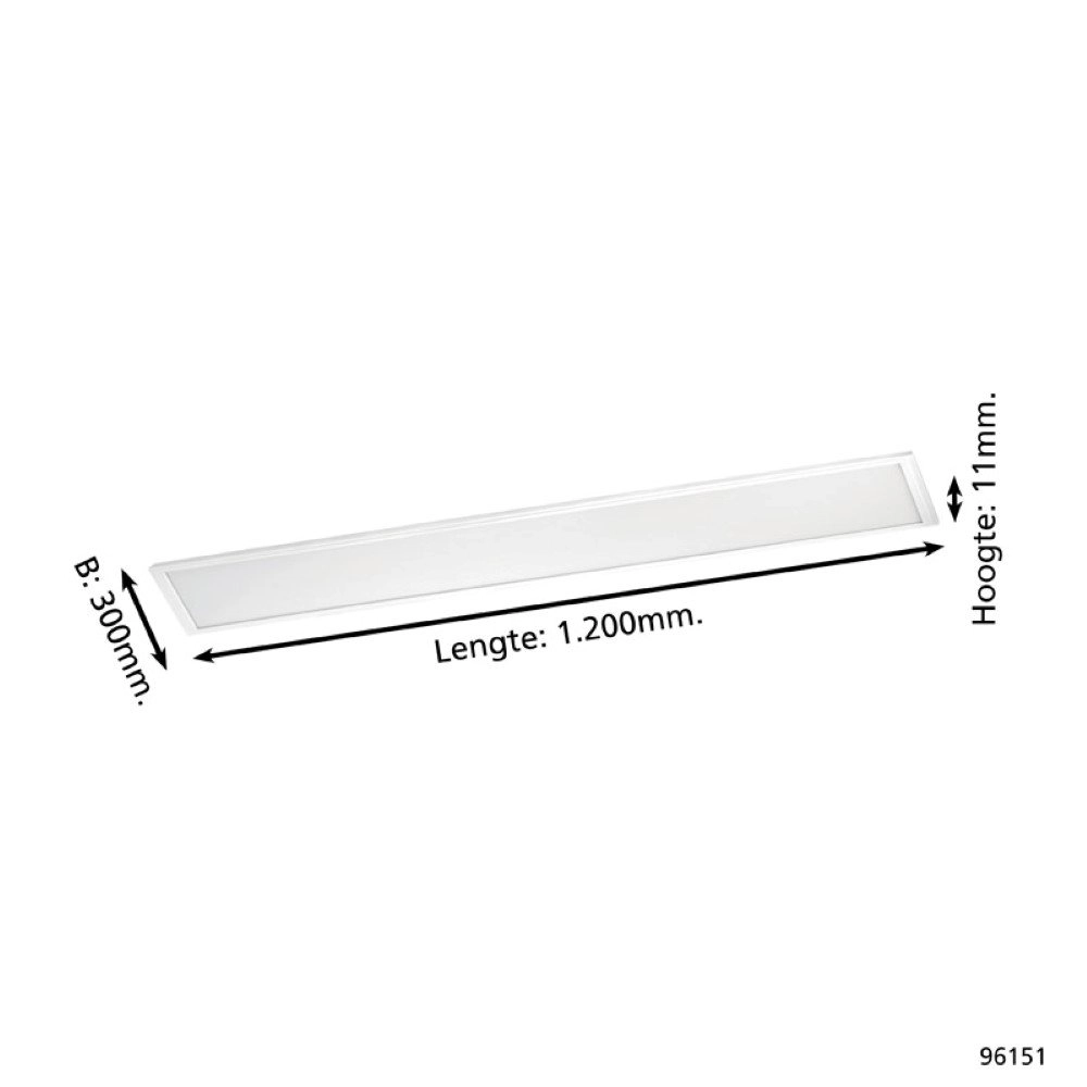LED flush ceiling light Salobrena 1 120cm white Eglo 9002759961510