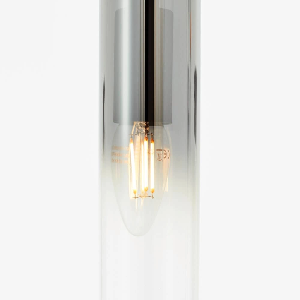 Hanging lamp Glasini black with smoke glass Brilliant 4004353429552