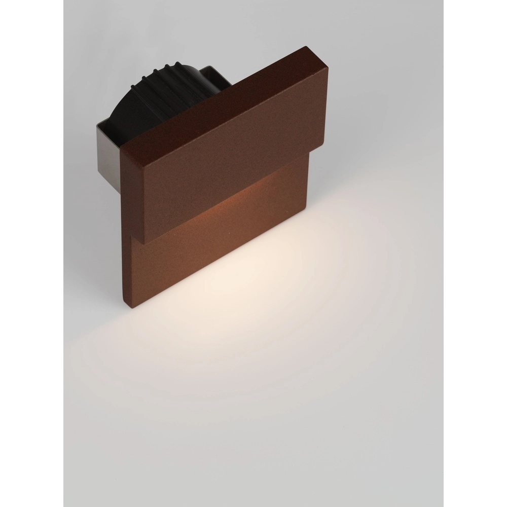 Recessed wall lamp Dan rust brown 3000K Lyora 5212017497505