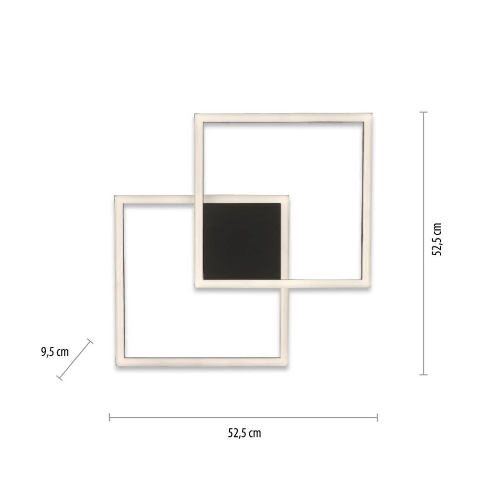 Design ceiling lamp Q-Marko square Paul Neuhaus 4012248366622